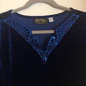 Black Bob Mackie embroidered jacket size large.